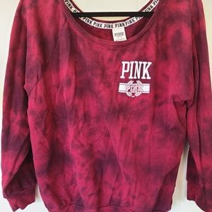 Pink off the shoulder sweatshirt